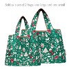 Wrapables Large & Small Foldable Nylon Reusable Shopping Bags (Set of 2), Festive Holiday - 3 of 4