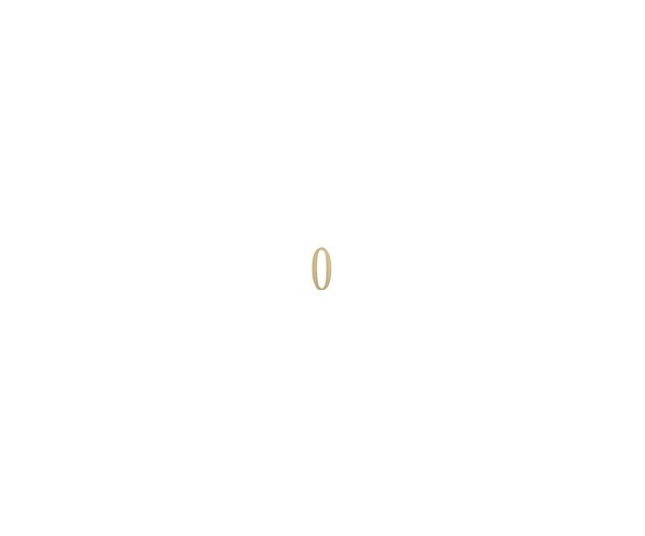 4.75" House Number 0 - Satin Brass - Whitehall Products