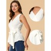 Allegra K Women's Summer Sleeveless V Neckline Wrap Tie Waist Tops - 2 of 4