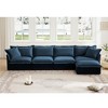 Oversized 156.6" Chenille Slipcovered L-Shaped Modular Sectional Sofa with French Edges and Removable Covers, 5-Piece Free combination - 2 of 4