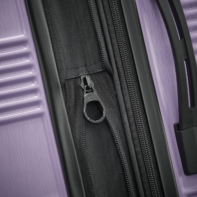 American Tourister NXT Checkered Hardside Carry On Spinner Suitcase - Soft Lilac
