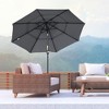 Gulches Dark Gray 108-Inch 3-Tier Patio Umbrella with Crank and Tilt - 2 of 4