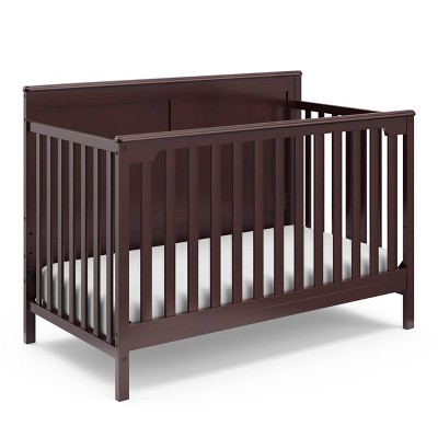 brown crib nursery