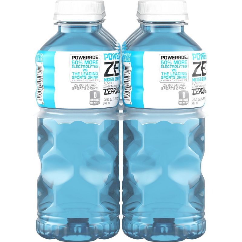 POWERADE Zero Mixed Berry Sports Drink - 8pk/20 fl oz Bottles, 2 of 7