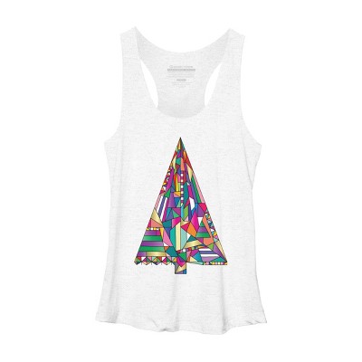 Women's Design By Humans Christmas tree abstract By xgdesign Racerback Tank Top