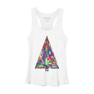 Women's Design By Humans Christmas tree abstract By xgdesign Racerback Tank Top - 1 of 3