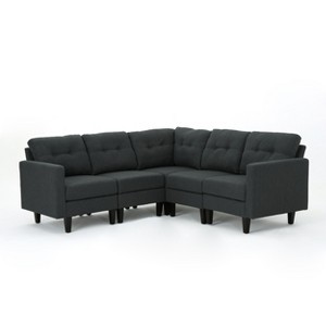 5pc Emmie Sectional Sofa Dark Gray - Christopher Knight Home