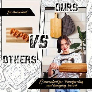 Racxily 20pcs Acacia Wood Cutting Boards with Handles - 15.7"X7.8" | Acacia Boards for Cheese, Charcuterie, Fruit | Antibacterial, Smooth, Durable - 1 of 4