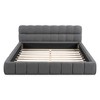 Queen Size Upholstered Platform Bed with Thick Fabric - 3 of 4