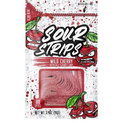 Sour Strips Wild Cherry Candy - 3.4oz
