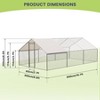 Large Walk-in Metal Chicken Coop, Heavy Duty Poultry Cage with Waterproof Cover, Predator Proof Design with Peaked Roof for Backyard Farm - 2 of 4
