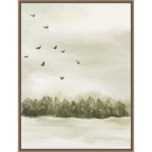 Amanti Art Winter Landscape 1 Vertical by Annie Quigley Canvas Art Framed - 1 of 4