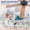 Airsurfer 52" Matte Black Ceiling Fan with 5 Reversible Dual-Color Wood Blades, Quiet DC Motor, and Remote Control for Indoor Use - 3 of 4