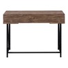 Vynxaria 48" Brown Laminate Black Metal Computer Desk Transitional Home Office Workstation with Storage Drawers - 3 of 4