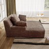 Racxily 51" Chaise Lounge Chair Indoor, Oversized Fluffy Plush Corduroy Sleeper Couch, Deep Seat Reading Chair for Living Room - 4 of 4