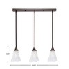 Toltec Lighting Any 3 - Light Chandelier in  Dark Granite with 5.5" Fluted Italian Ice Shade - 2 of 2