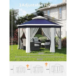 Garvee 13×13 FT Hexagonal Instant Pop‑Up Gazebo Screen Tent with Mosquito Netting – 6‑Sided UV‑Resistant Steel Frame Outdoor Canopy - 1 of 4