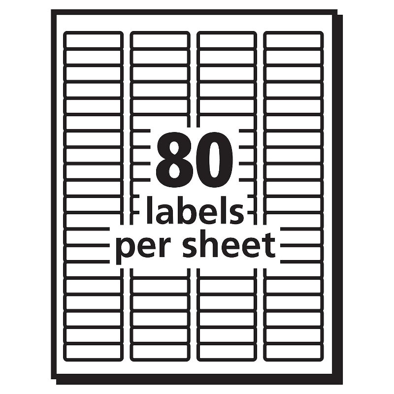 PRES-a-ply Laser/Inkjet Address Labels 1/2 x 1 3/4 White 8000/Pack 30640, 3 of 6