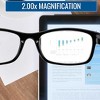 HealthSmart Blue Light Blocking Glasses, 2.0x Magnification, UV Protection, Eye Strain Relief, 5-Pack - 3 of 4