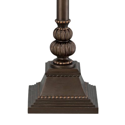 Bronze Tortoise Shell Adjustable Torchiere Floor Lamp