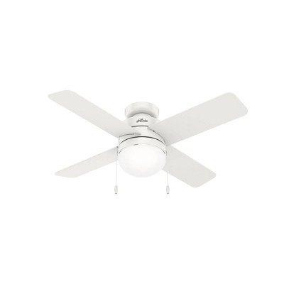 44" Timpani Low Profile Ceiling Fan White (Includes LED Light Bulb) - Hunter Fan