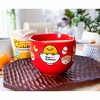 Silver Buffalo Sanrio Gudetama x Nissin Top Ramen 20-Ounce Noodle Bowl and Chopstick Set - image 4 of 4