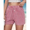 Shorts for Women Summer Casual Lounge Beach Bottoms Pajama Plaid Boxer Shorts - 2 of 4
