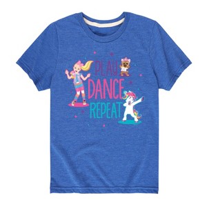 Boys' JoJo Siwa Play Dance Repeat Short Sleeve Graphic T-Shirt - Royal Blue - X-Large - 1 of 4