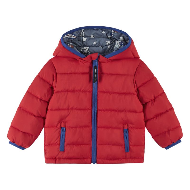 Andy & Evan Infant Boys Reversible Hooded Puffer Jacket : Target