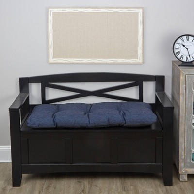 Omega Indigo Universal 36" Tufted Bench Cushion with Non-Slip Bottom