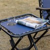 Infurnic Patio Seating Set 3-Piece, Including Lounge Chair with Cup Holder, Side Table, for Backyard and Garden, Gray, 25.25" * 34.75" * 31" - 2 of 4