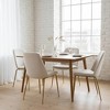 LeisureMod Lumen Dining Chair – Modern Upholstered Kitchen Chair with Gold Steel Legs, Ergonomic Accent Chair - 4 of 4