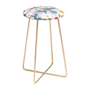 Maritza Lisa White Springs Florals Counter Height Barstool - Deny Designs - 1 of 2