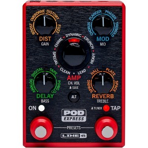 Line 6 POD Express Guitar Effects Pedal Red - 1 of 4