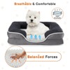 Spassway Gray Rectangle Washable Orthopedic Pet Bed with Anti-Slip Bottom Warming Soft Calming Sleeping Dog Bed for Dogs and Cats S/M/L/XL - 2 of 4