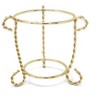 Classic Touch Glass Candle Holder on Gold Brass Stand, 4" - 2 of 3