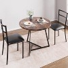 2-Piece Round Dining Set - Modern Table & Upholstered Chairs for Small Spaces - 2 of 4