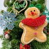 Wrapables Plush Gingerbread Man & Woman Christmas Tree Ornaments (Set of 2) - 4 of 4