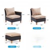 VisioGear 5-Piece Sofa Set with Ergonomic Backrest, Outdoor Furniture with Two Single Sofa, Beige, 30"*23.8"*30.7" - 2 of 4