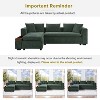 YOOCOZZ  93.7" L-Shaped Sectional Sofa with Wooden Storage Compartment - 3 of 4