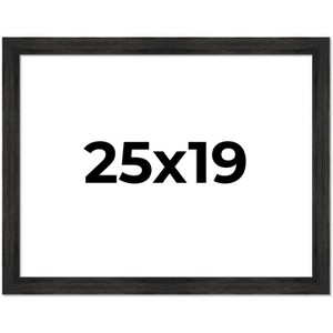 PosterPalooza | 25x19 Wide Barnwood Picture Frame, UV Acrylic, 6 Finishes - Grey, Brown, White, and Black - 1 of 4