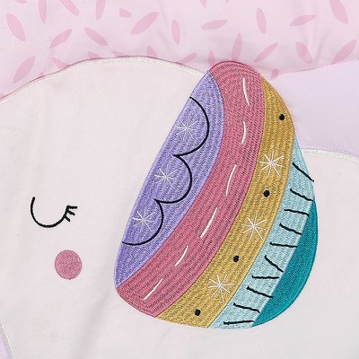 Pastel Elephant Dreams 5-Piece Nursery Crib Bedding Set