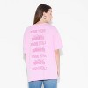 Women's Bride of Frankenstien Oversized Short Sleeve Graphic T-Shirt - Pink - 3 of 3
