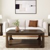 Plank+Beam Solid Wood 48" Modern Rectangular Coffee Table with Storage Shelf - 2 of 4