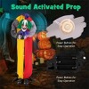Syemin Decorative Holiday Scene Props Halloween Decorations Outdoor, Scary Clown Decor Clearance Haunted House Lawn Yard Patio, Orange, 24"*24"*54" - 2 of 4