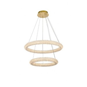 Elegant Lighting Bowen 2 - Light Chandelier in  Satin Gold - 1 of 1