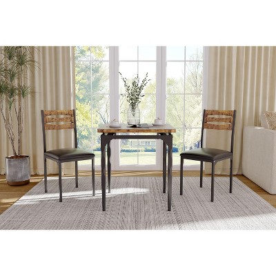 Dining Table Set for 2, 3 Piece Dining Table and Chairs Set of 2