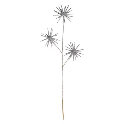 Northlight 24" Shiny Silver Glitter Starburst Artificial Christmas Spray