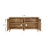 Wooden Storage Cabinet with Carved Flower Doors Mordern Sideboard Console with Adjustable Shelves for Living Room, Kitchen,Entryway-Tanpinhause - 3 of 4