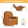 VANOMi 33.46'' Upholstered Swivel Rocker Recliner Chair - 2 of 4